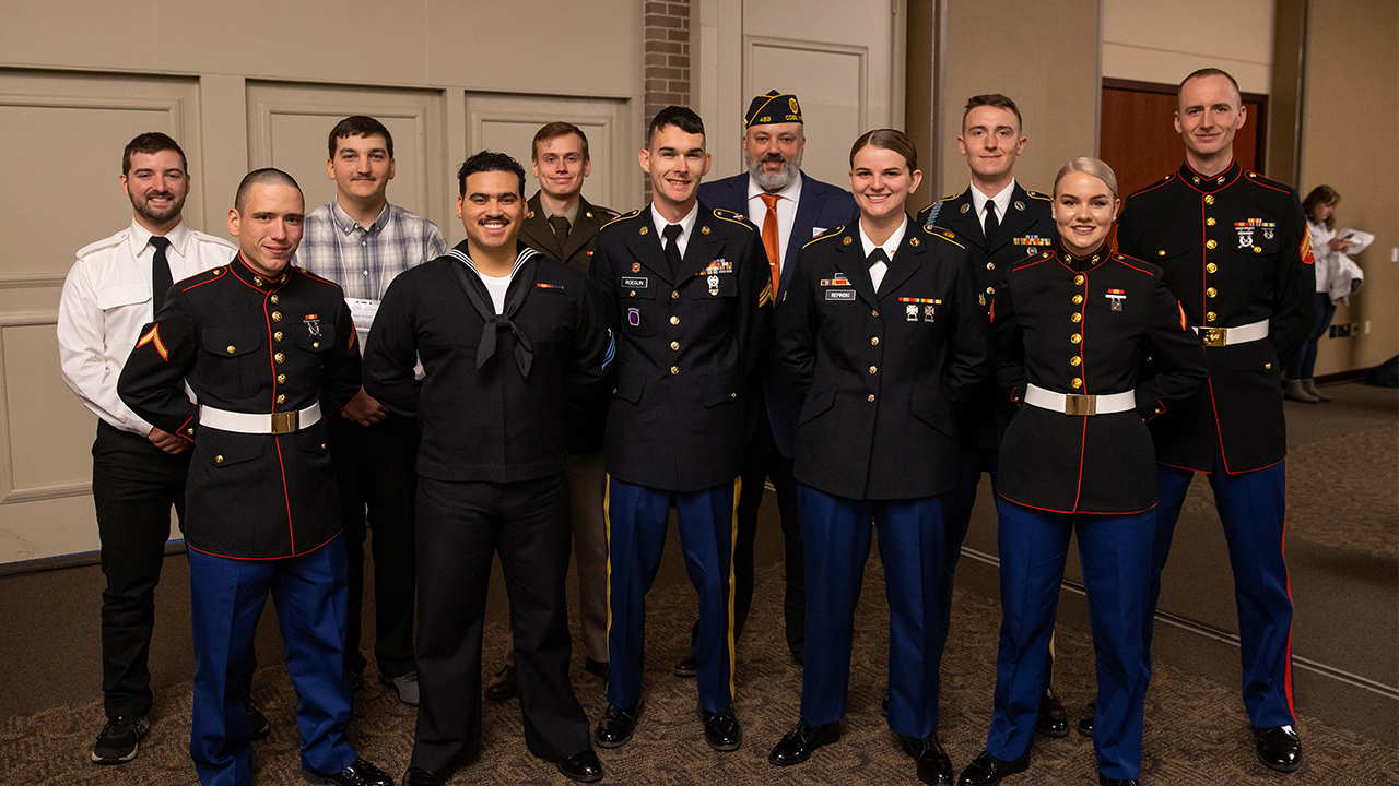 Members of the Platteville Veteran Student Organization.