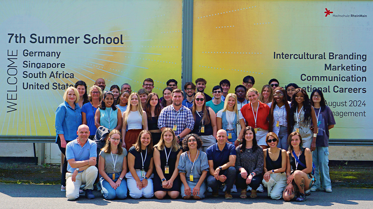 Group photo of UW-Platteville and international students at Seibert Media. 