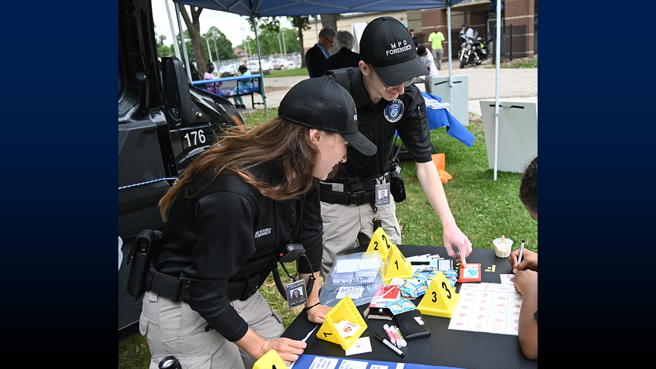 Milwaukee Police Department CSIs Dondi Stender and Evelyn Marx.