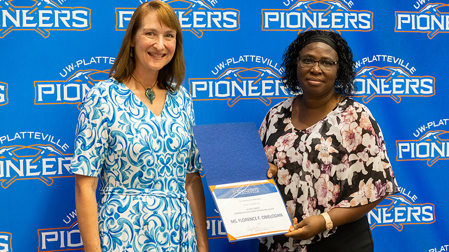 Chancellor Tammy Evetovich and Dr. Florence Obielodan