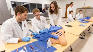 "I take a lot of pride in being the first graduating class in the PA master’s program here at UW-Platteville," said Quade Wiegel.