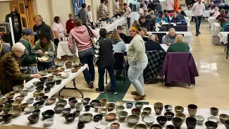 Community members came together to enjoy a meal and connect at last year’s Empty Bowls & Chili Cook-Off.