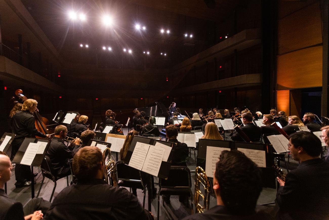 concert hall from band's perspective 