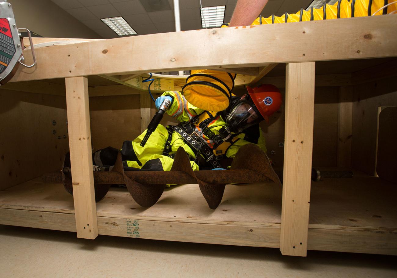 instructor explaining harness