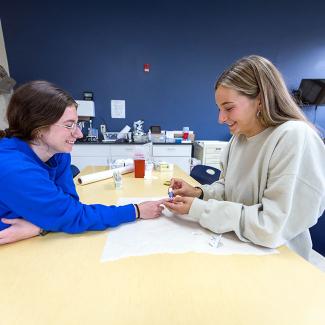 Students doing testing