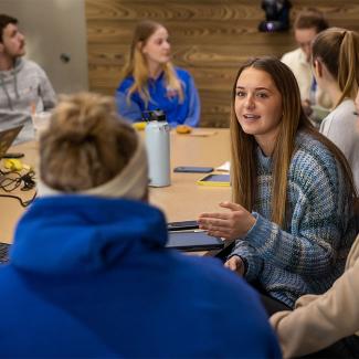 Students in discussion